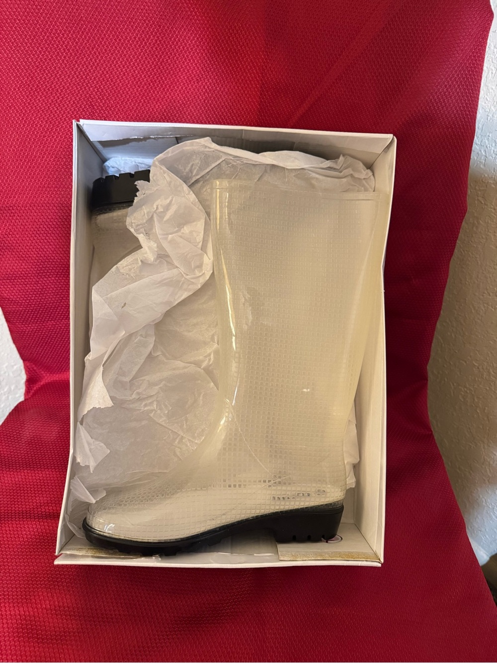 Women's West Blvd Clear Rain Boots Sz 8 1/2 - Picture 2 of 7